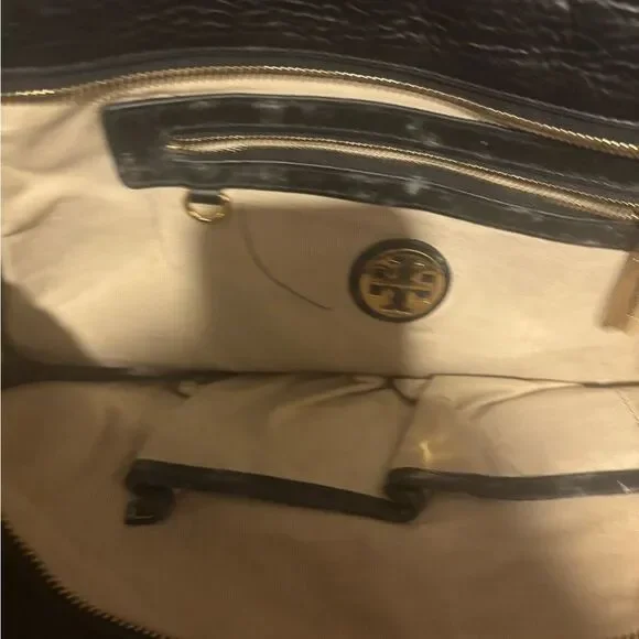 Tory Burch Bombe Leather Tote logo purse designer handbag t design accessory bag